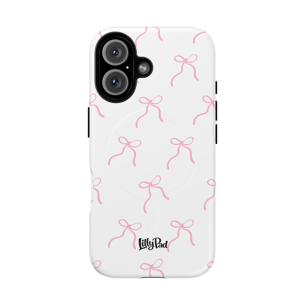 Pink Bow Pattern Phone Case | Tough Magnetic Case