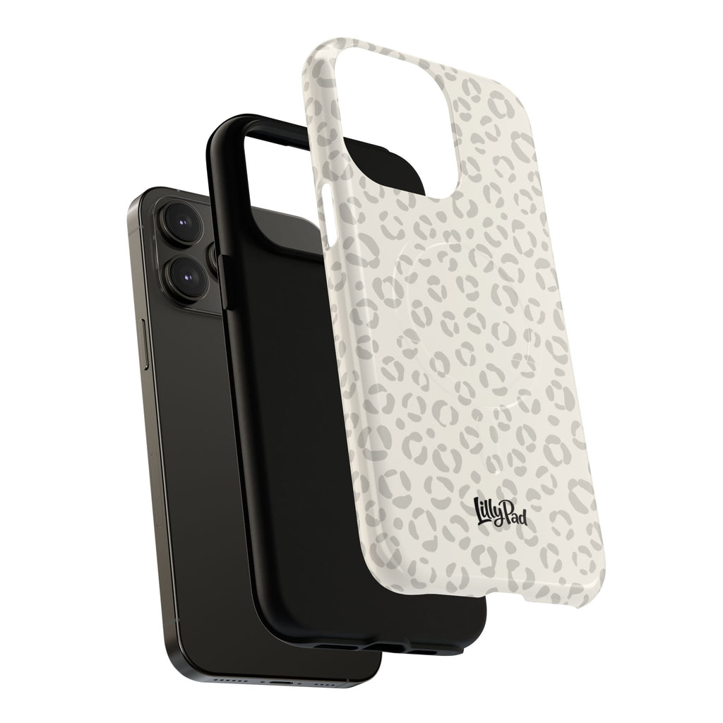 Neutral Leopard Print Tough Magnetic Case | Phone Case, Animal Pattern