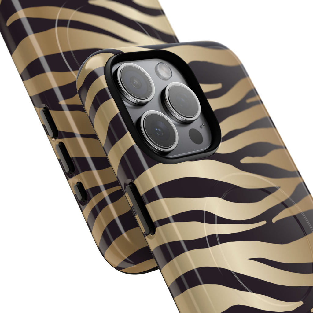 Gold Zebra Stripe Phone Case | Tough Magnetic Case
