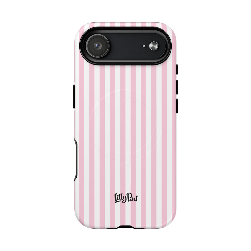 Pink Vertical Stripe phone case | Tough Magnetic Case