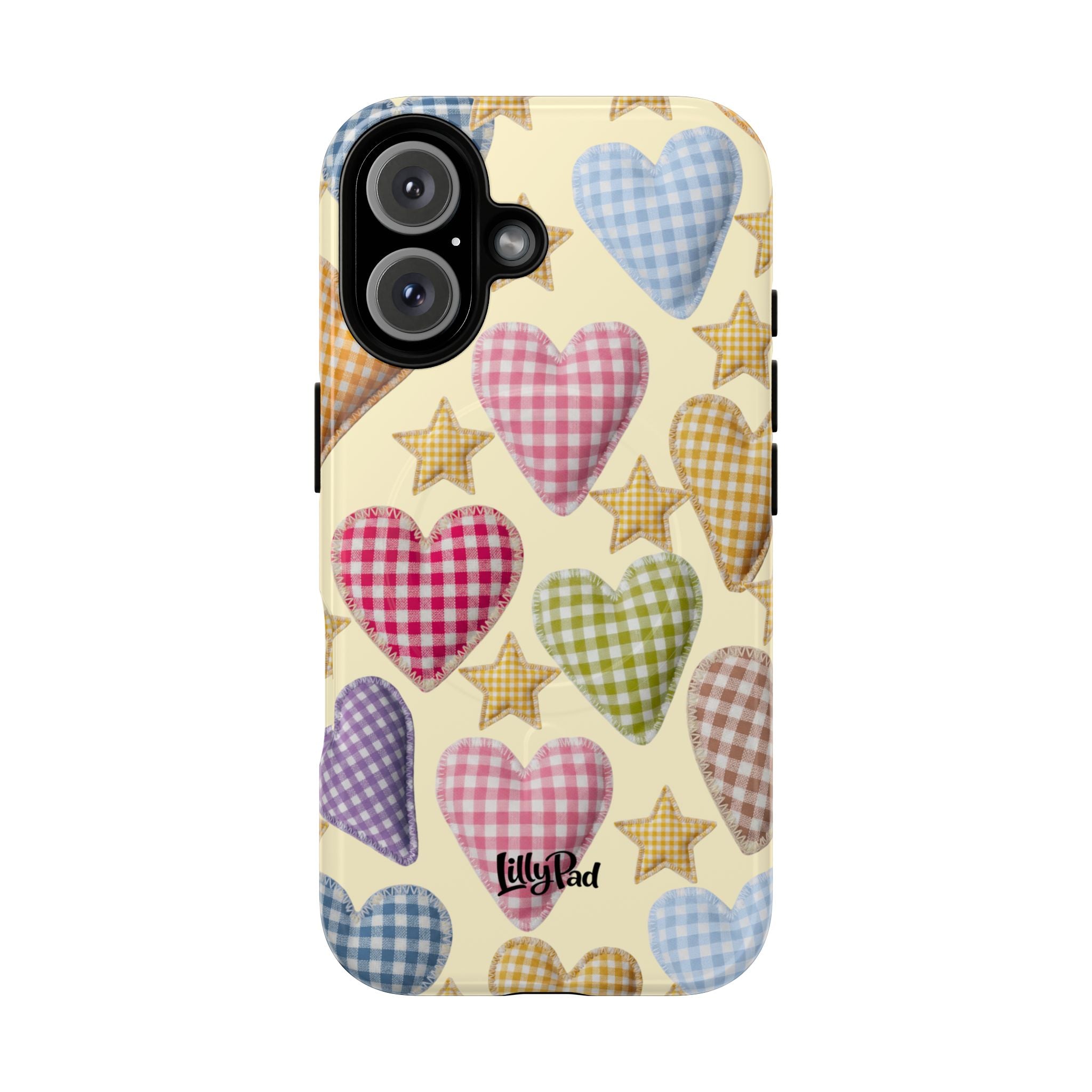 Gingham Heart Pattern Phone Case | Tough Magnetic Case