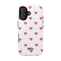 Pink Heart Pattern Phone Case | Magnetic Tough Case