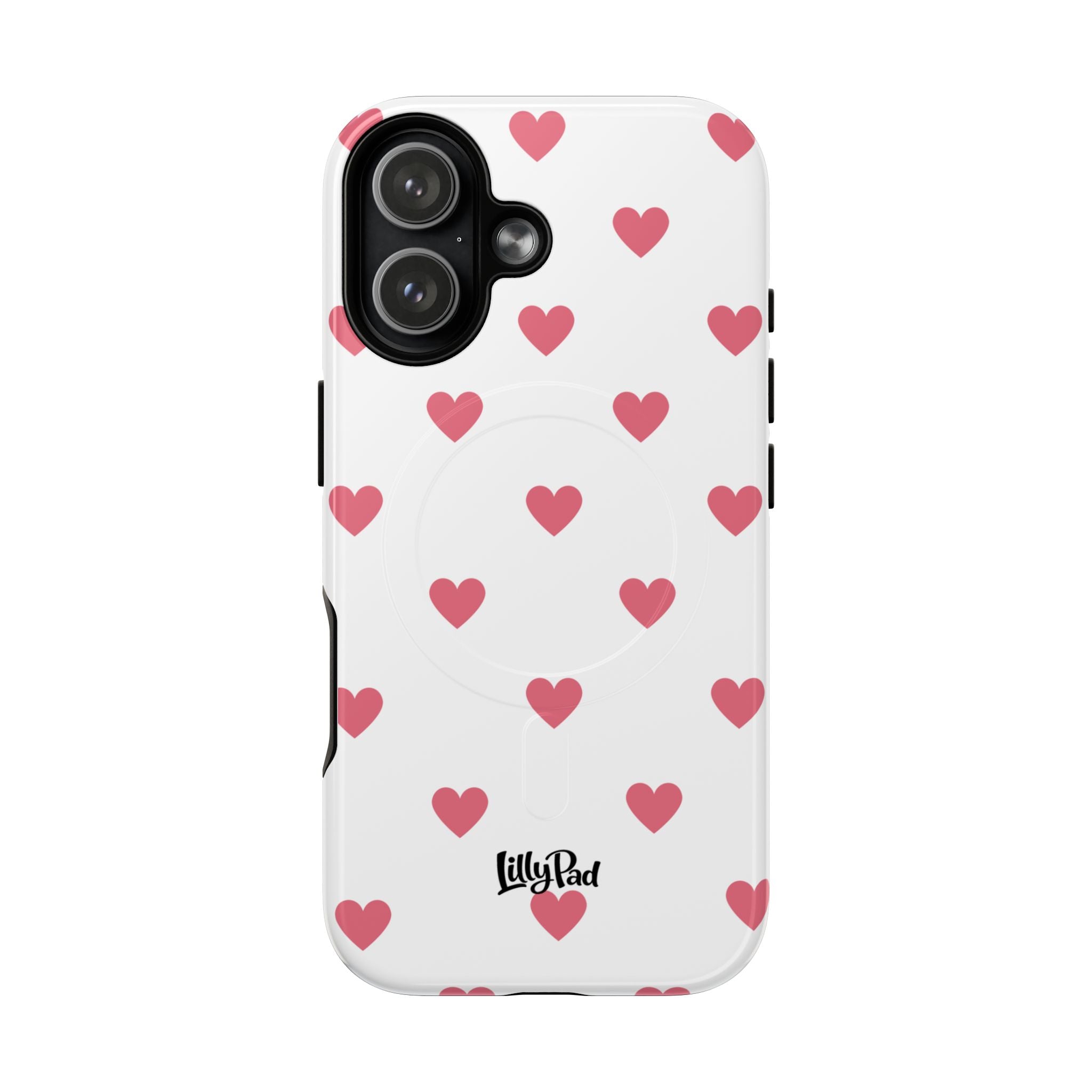 Pink Heart Pattern Phone Case | Magnetic Tough Case