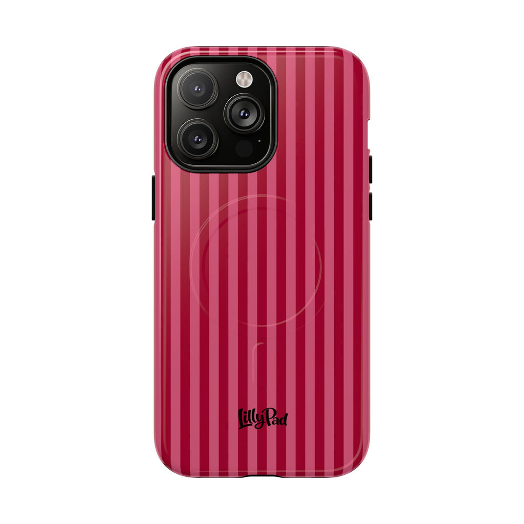 Red Vertical Stripe Phone Case | Tough Magnetic Case