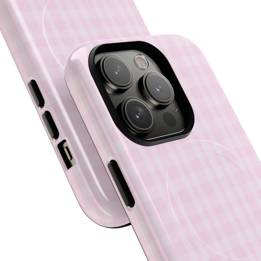 Pink Gingham Phone Case | Tough Magnetic Case