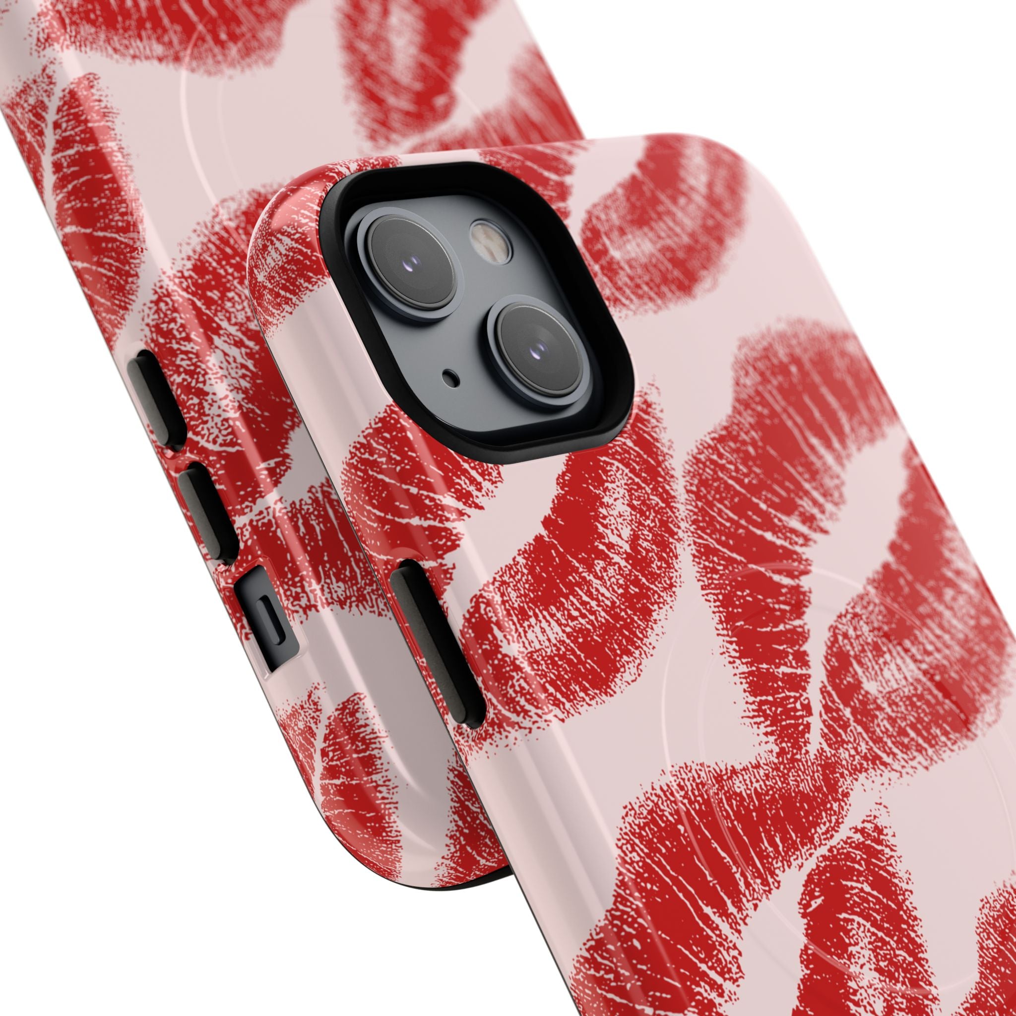 Red Lipstick Kiss Pattern Phone Case | Tough Magnetic Case