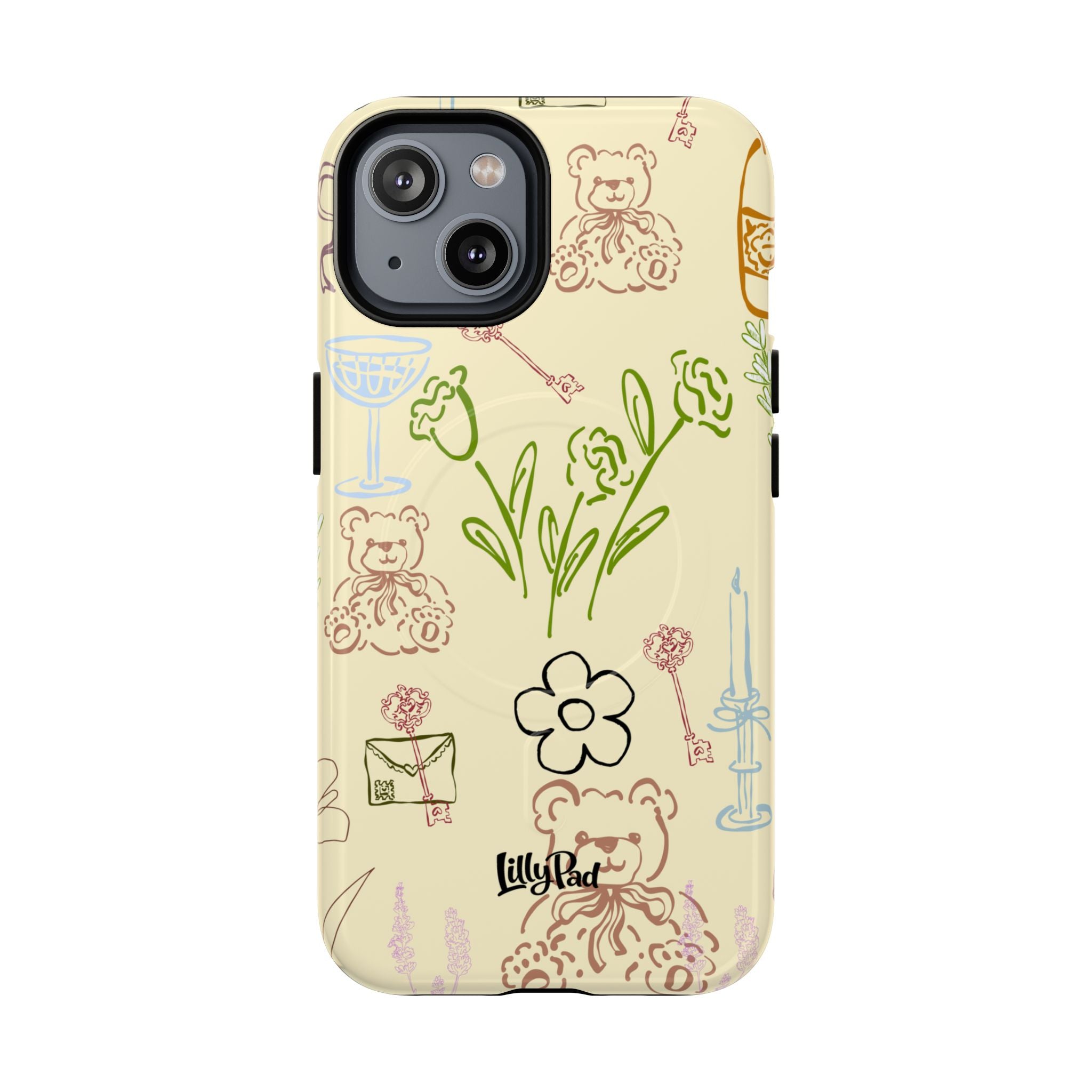 Flower Doodle Pattern Phone Case | Tough Magnetic Case