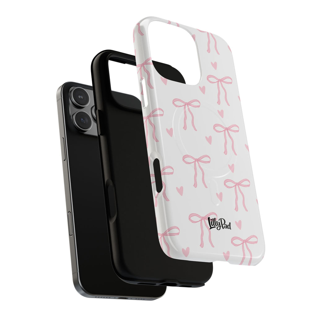 Pink Bow Pattern Phone Case | Tough Magnetic Case