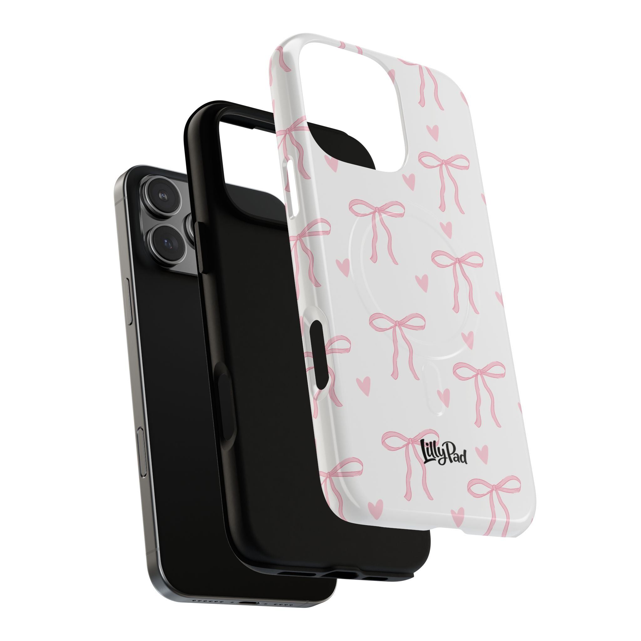 Pink Bow Pattern Phone Case | Tough Magnetic Case