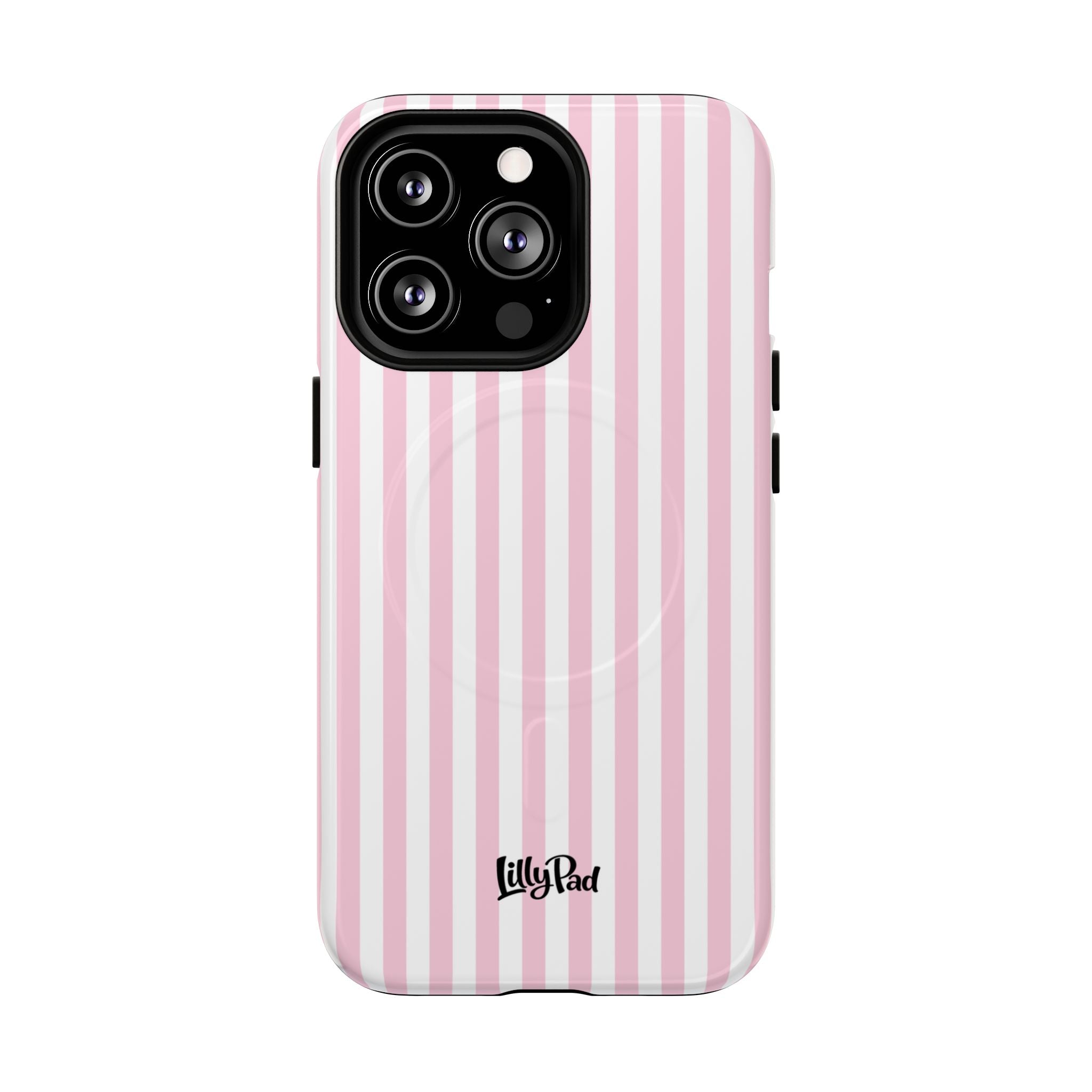 Pink Vertical Stripe phone case | Tough Magnetic Case