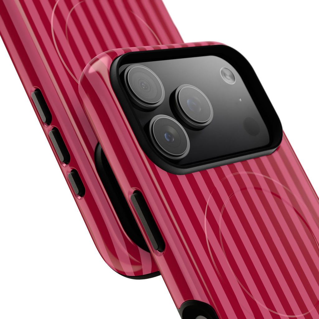 Red Vertical Stripe Phone Case | Tough Magnetic Case