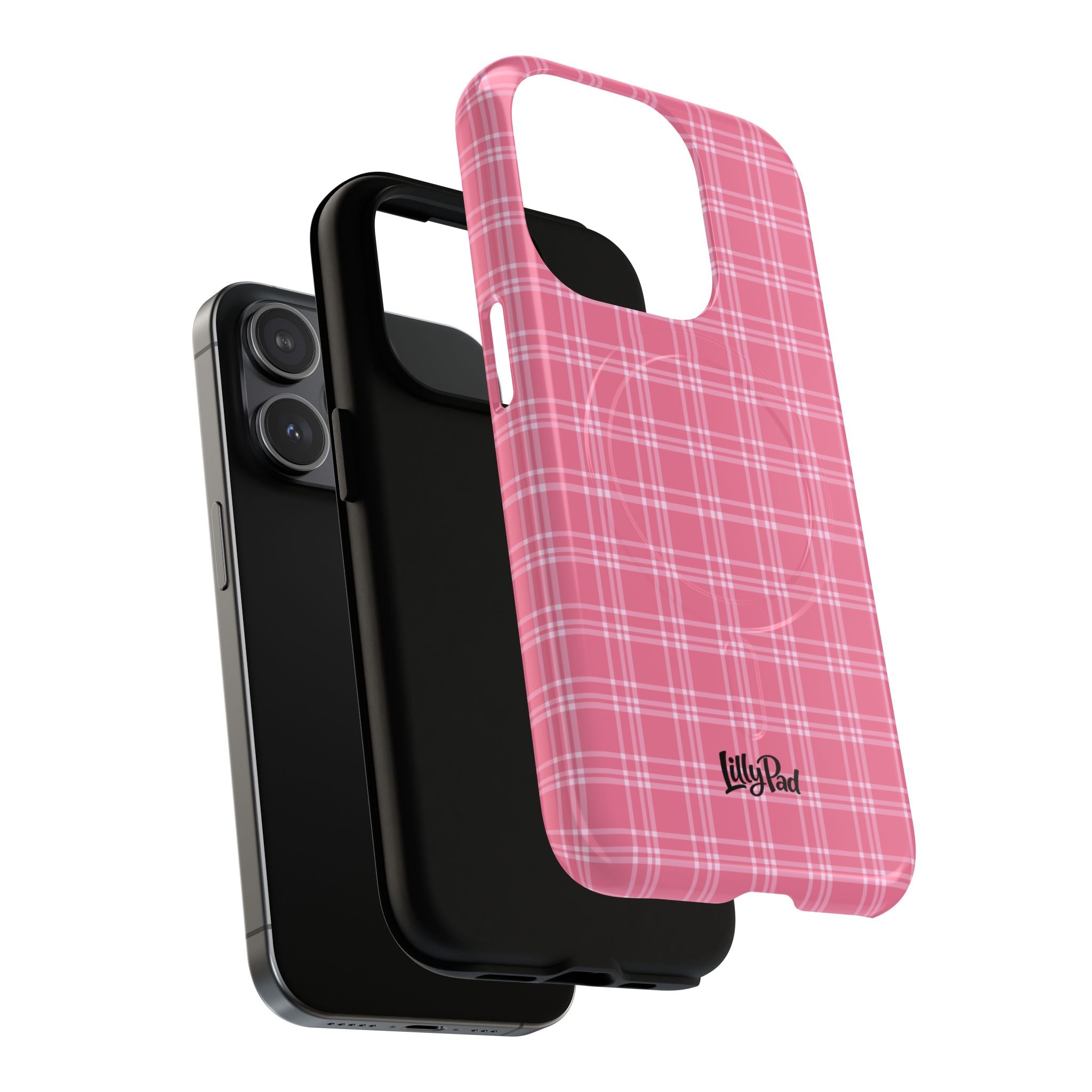 Pink Plaid Phone Case | Tough Magnetic Case