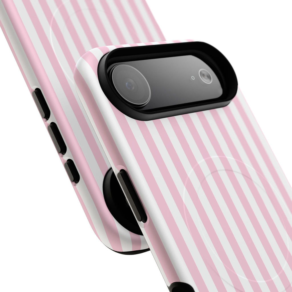 Pink Vertical Stripe phone case | Tough Magnetic Case
