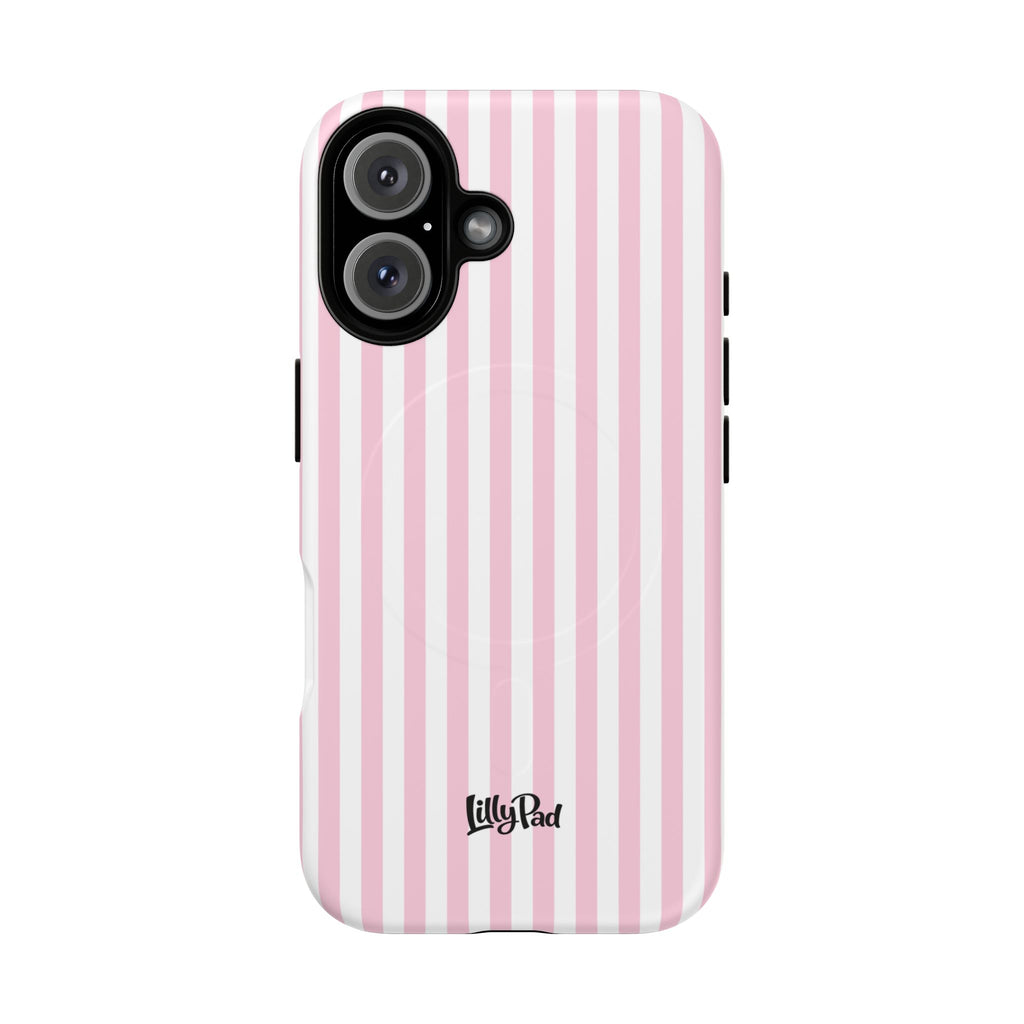 Pink Vertical Stripe phone case | Tough Magnetic Case