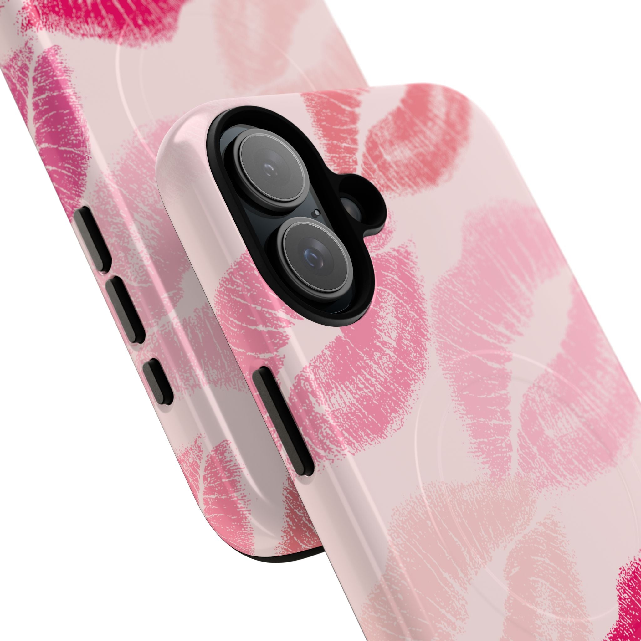Pink Kiss Lip Print Phone Case | Tough Magnetic Case