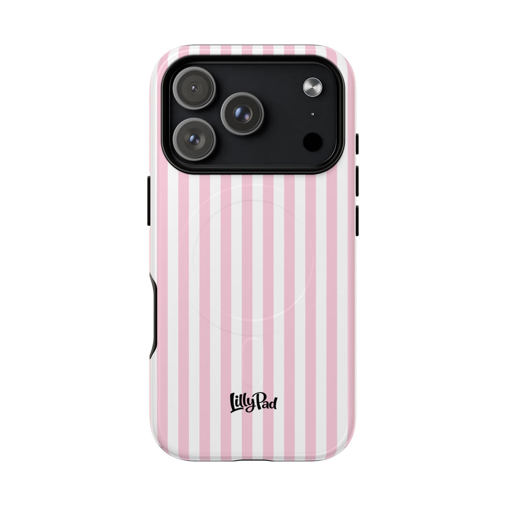 Pink Vertical Stripe phone case | Tough Magnetic Case