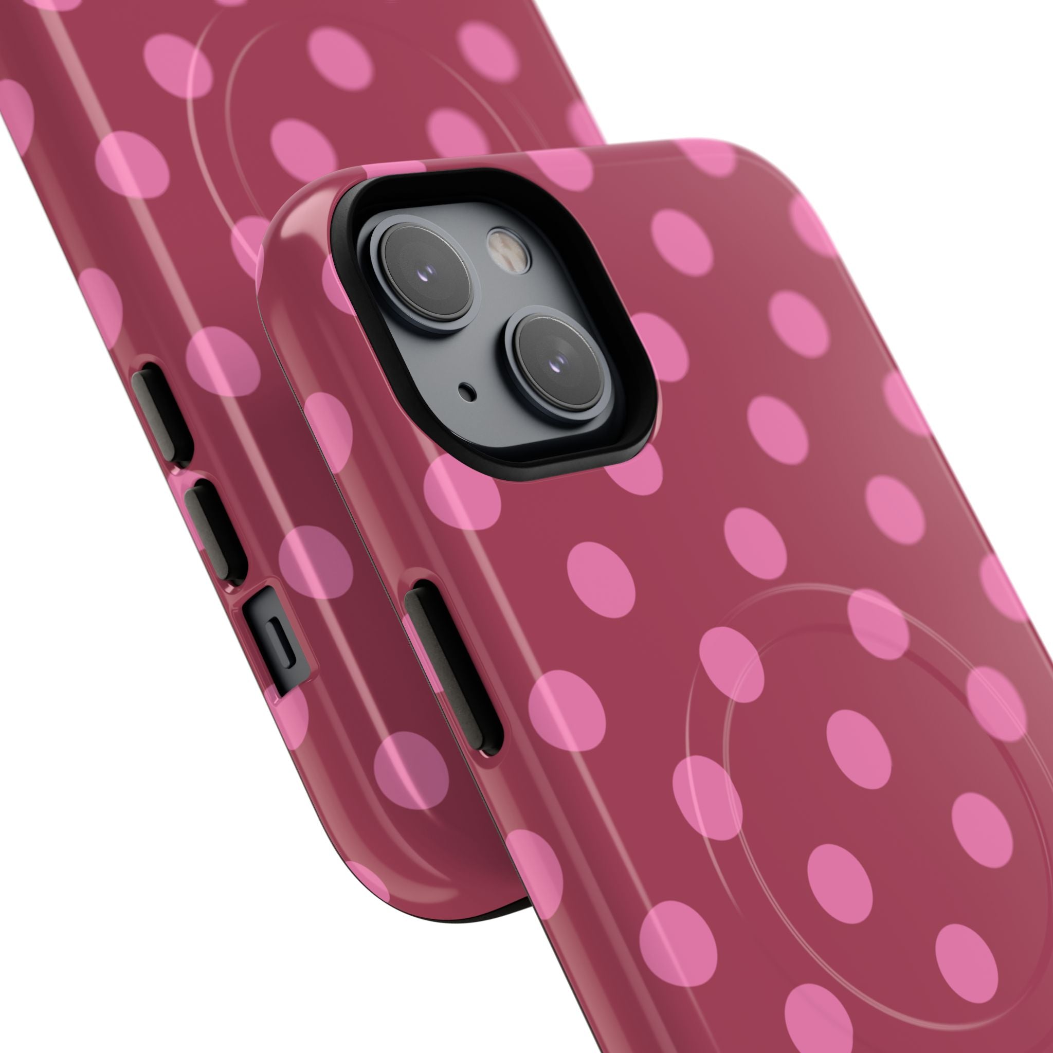 Pink Polka Dot Magnetic Phone Case | Tough Case