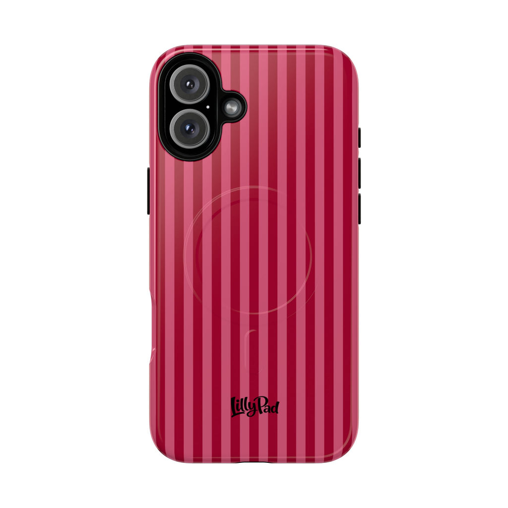 Red Vertical Stripe Phone Case | Tough Magnetic Case