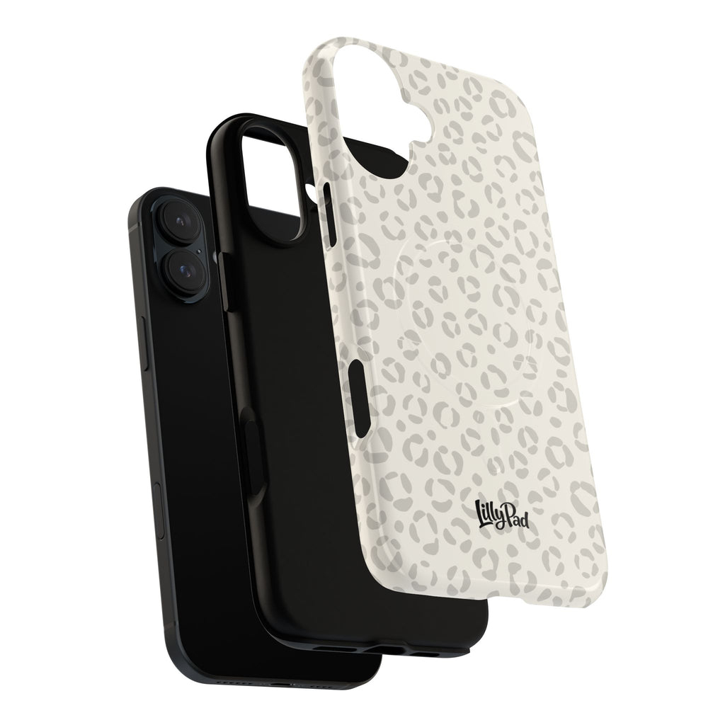 Neutral Leopard Print Tough Magnetic Case | Phone Case, Animal Pattern