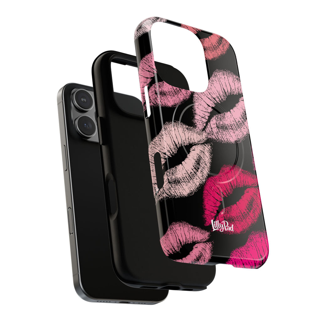 Pink Lipstick Kiss Phone Case Tough Magnetic Case | Lip Print iPhone Cover
