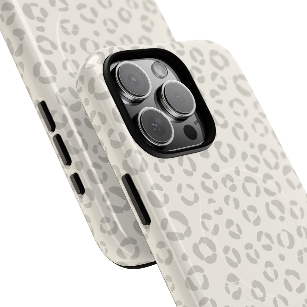 Neutral Leopard Print Tough Magnetic Case | Phone Case, Animal Pattern