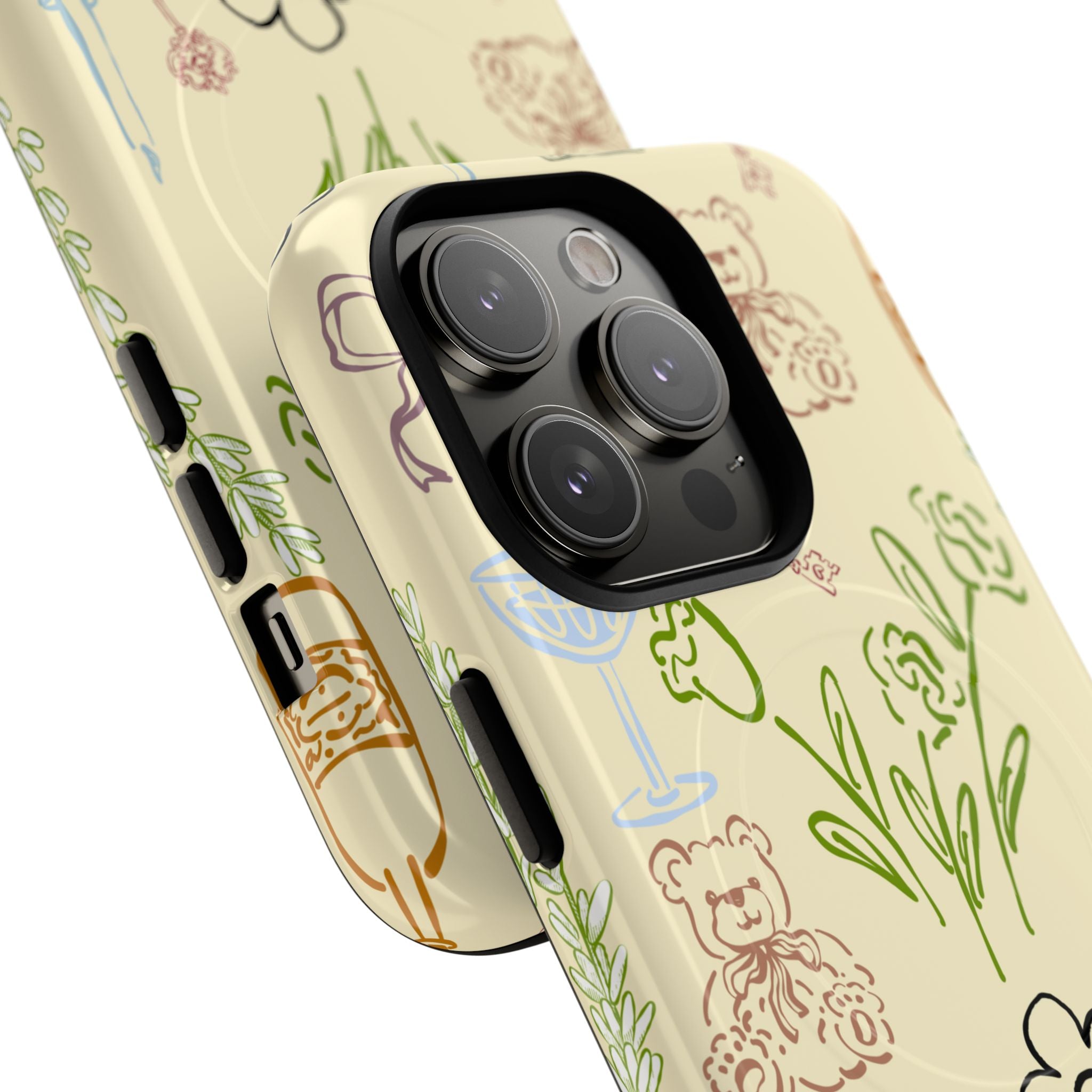 Flower Doodle Pattern Phone Case | Tough Magnetic Case