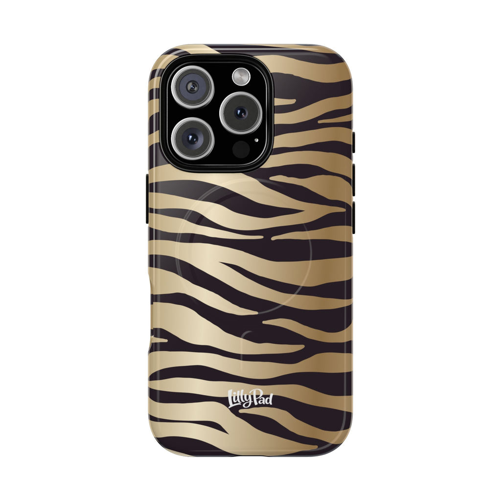 Gold Zebra Stripe Phone Case | Tough Magnetic Case