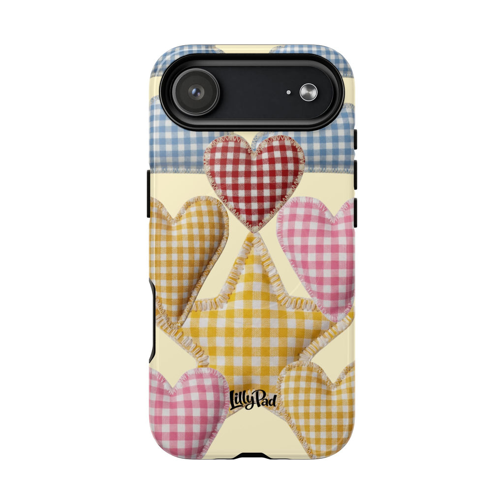 Gingham Heart Pattern Phone Case | Tough Magnetic Case
