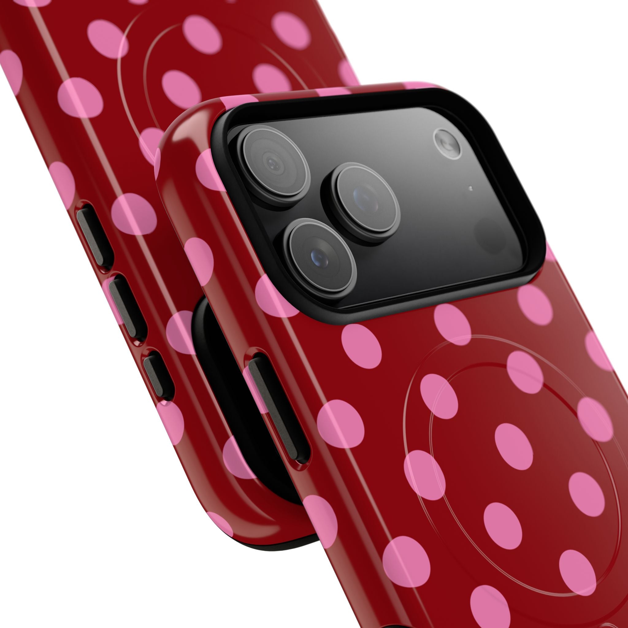 Pink Polka Dot Tough Magnetic Case | Phone Case