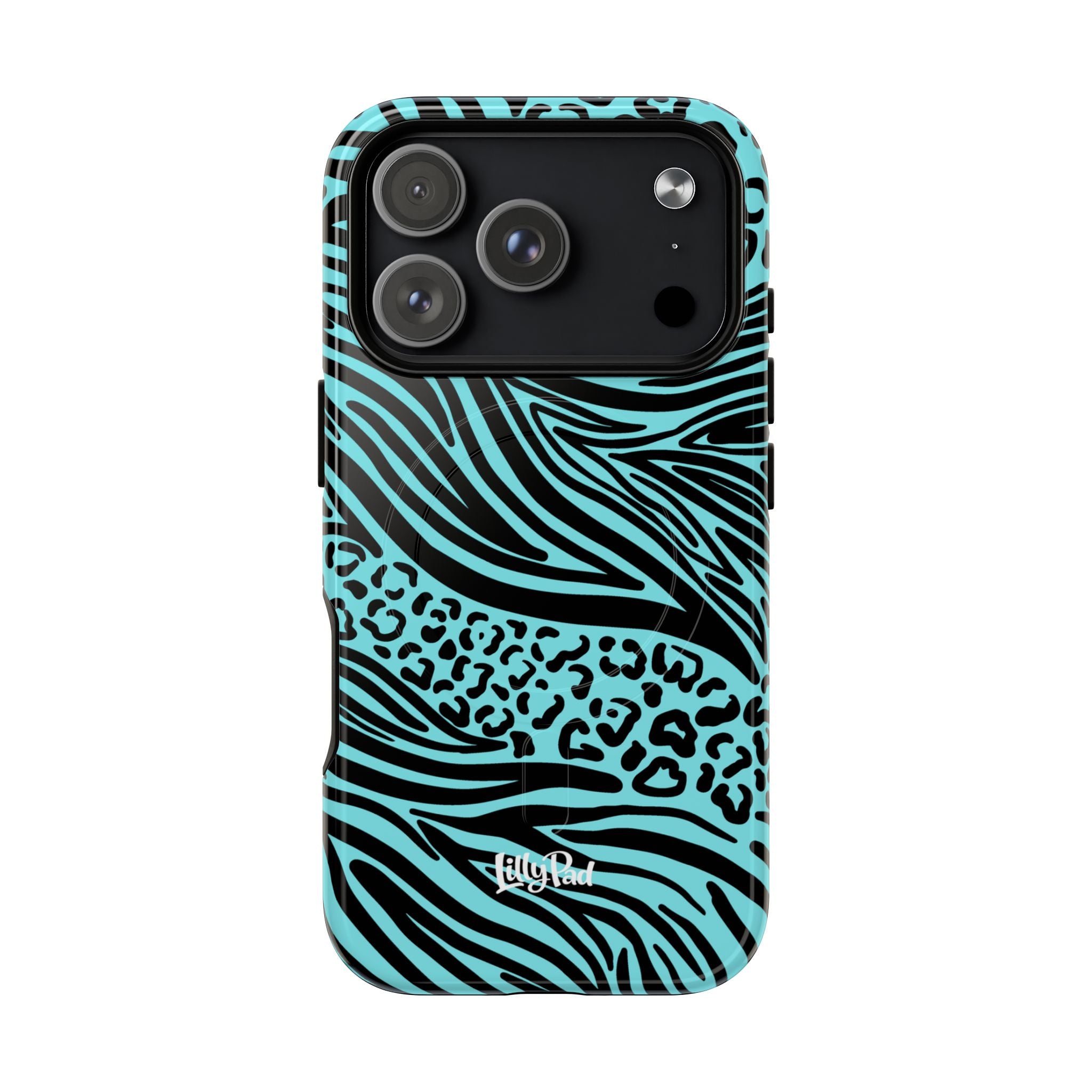 Y2K Animal Print Phone Case | Magnetic Tough Case, Zebra Leopard Blend