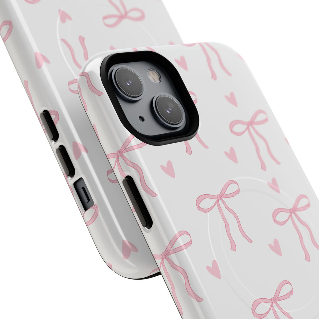 Pink Bow Pattern Phone Case | Tough Magnetic Case
