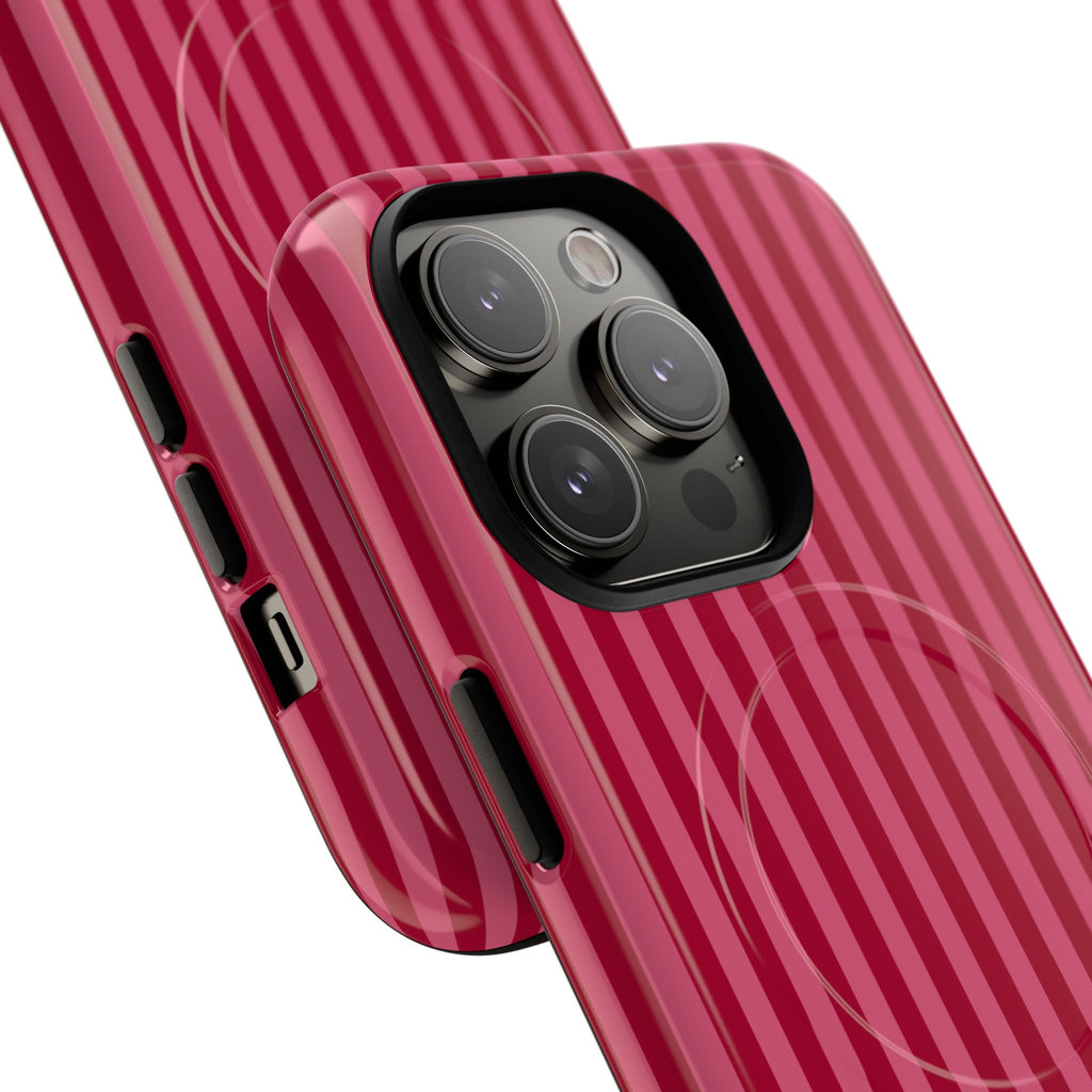 Red Vertical Stripe Phone Case | Tough Magnetic Case