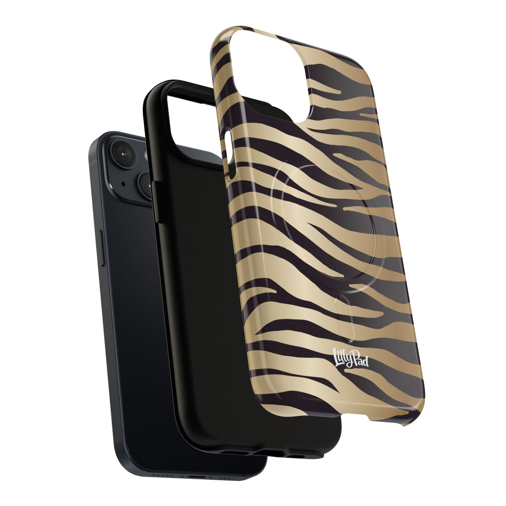 Gold Zebra Stripe Phone Case | Tough Magnetic Case
