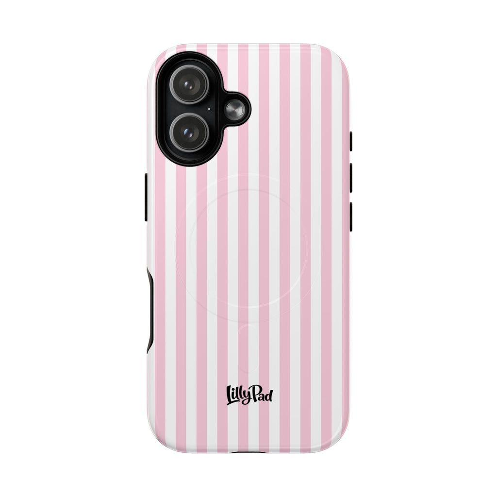 Pink Vertical Stripe phone case | Tough Magnetic Case