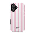 Pink Vertical Stripe phone case | Tough Magnetic Case