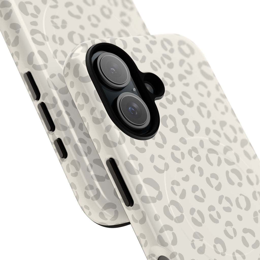 Neutral Leopard Print Tough Magnetic Case | Phone Case, Animal Pattern
