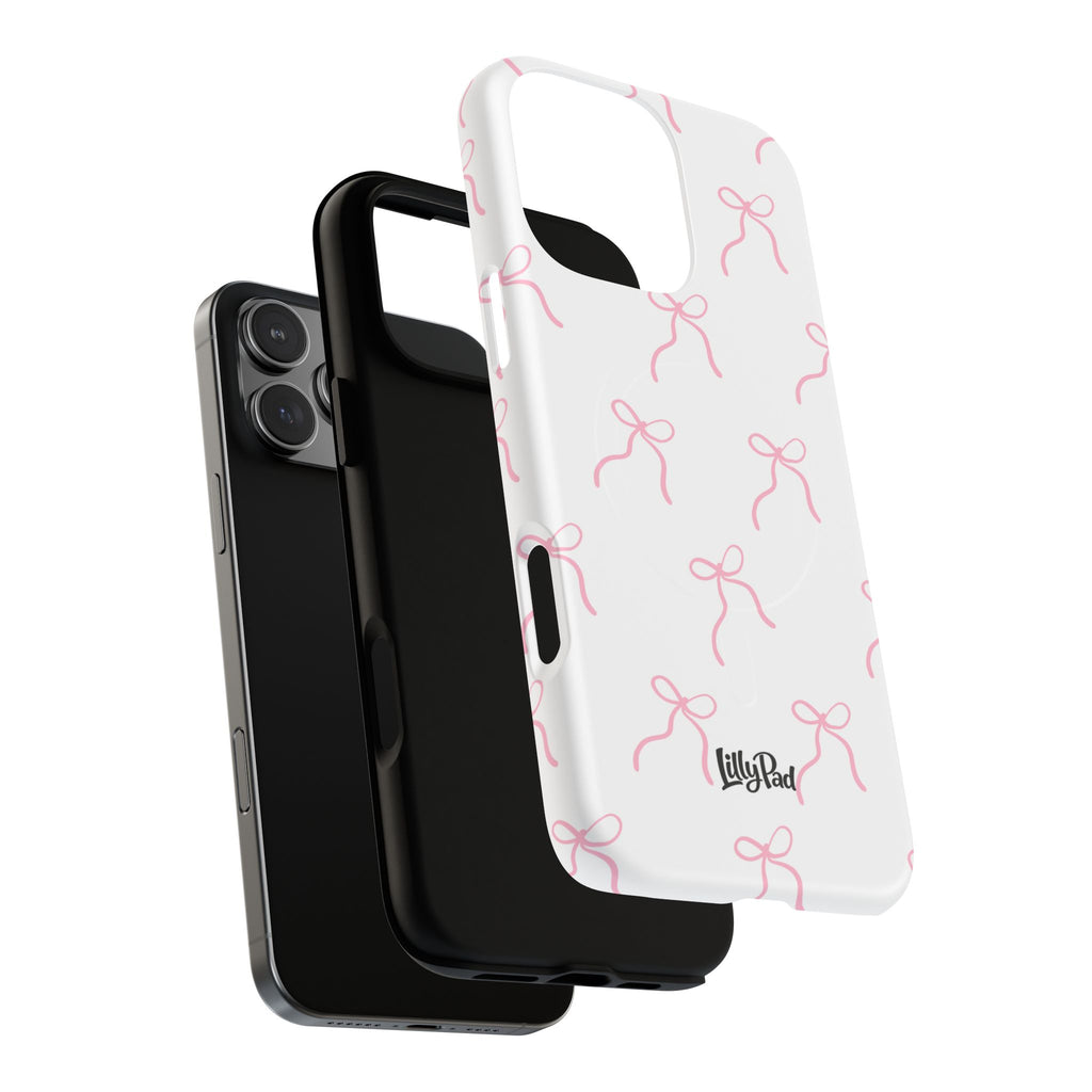 Pink Bow Pattern Phone Case | Tough Magnetic Case