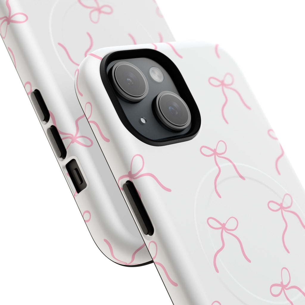 Pink Bow Pattern Phone Case | Tough Magnetic Case
