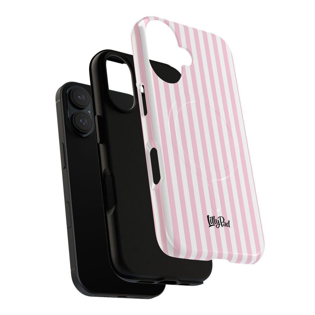 Pink Vertical Stripe phone case | Tough Magnetic Case