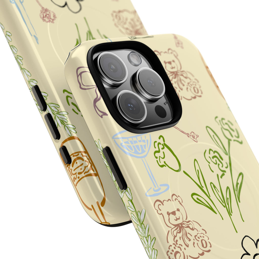 Flower Doodle Pattern Phone Case | Tough Magnetic Case