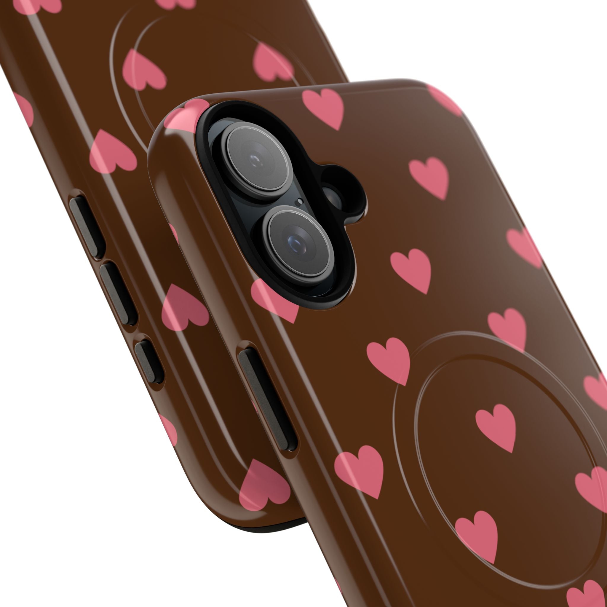 Pink Heart Pattern Phone Case | Magnetic Tough Case