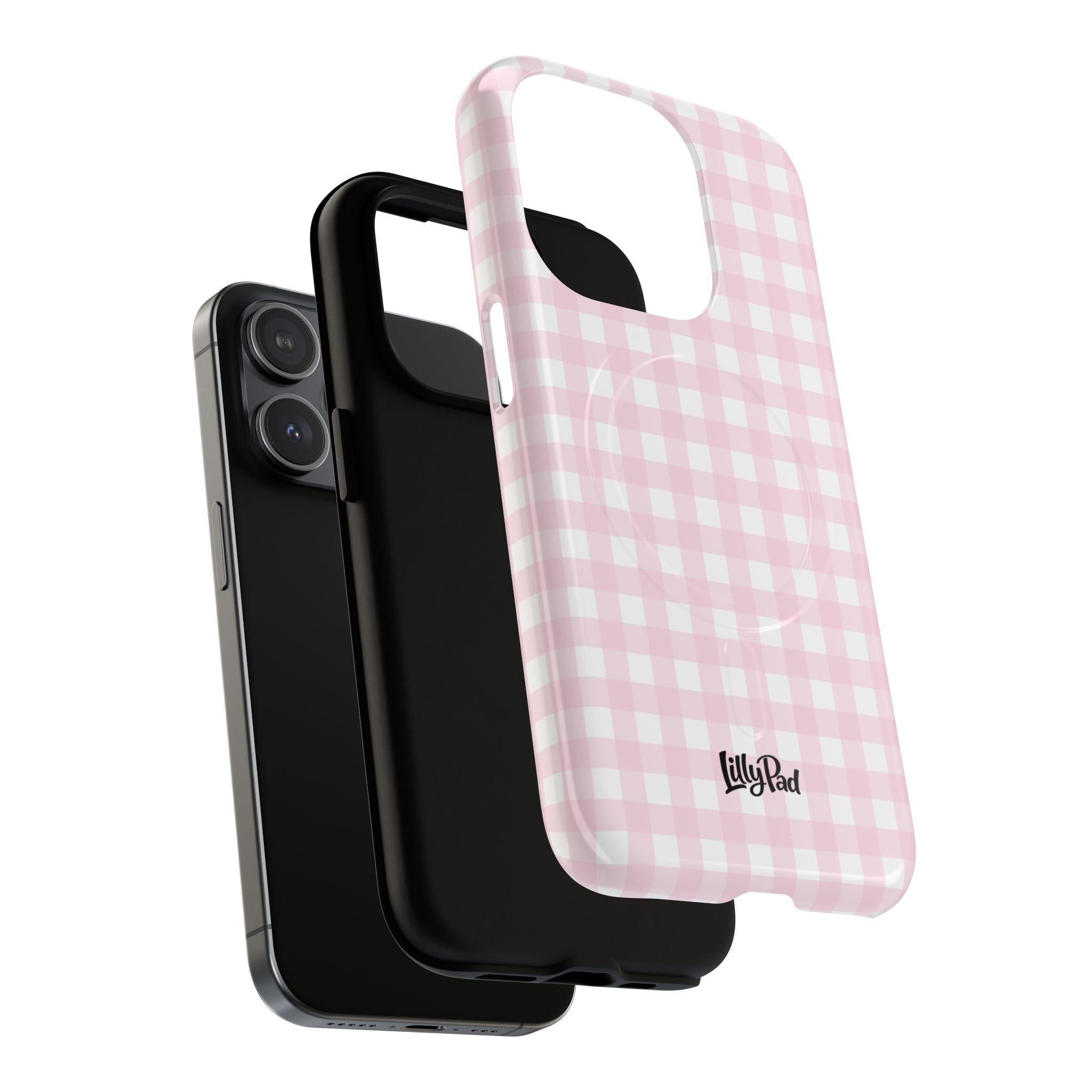 Pink Gingham Plaid Phone Case | Tough Magnetic Case