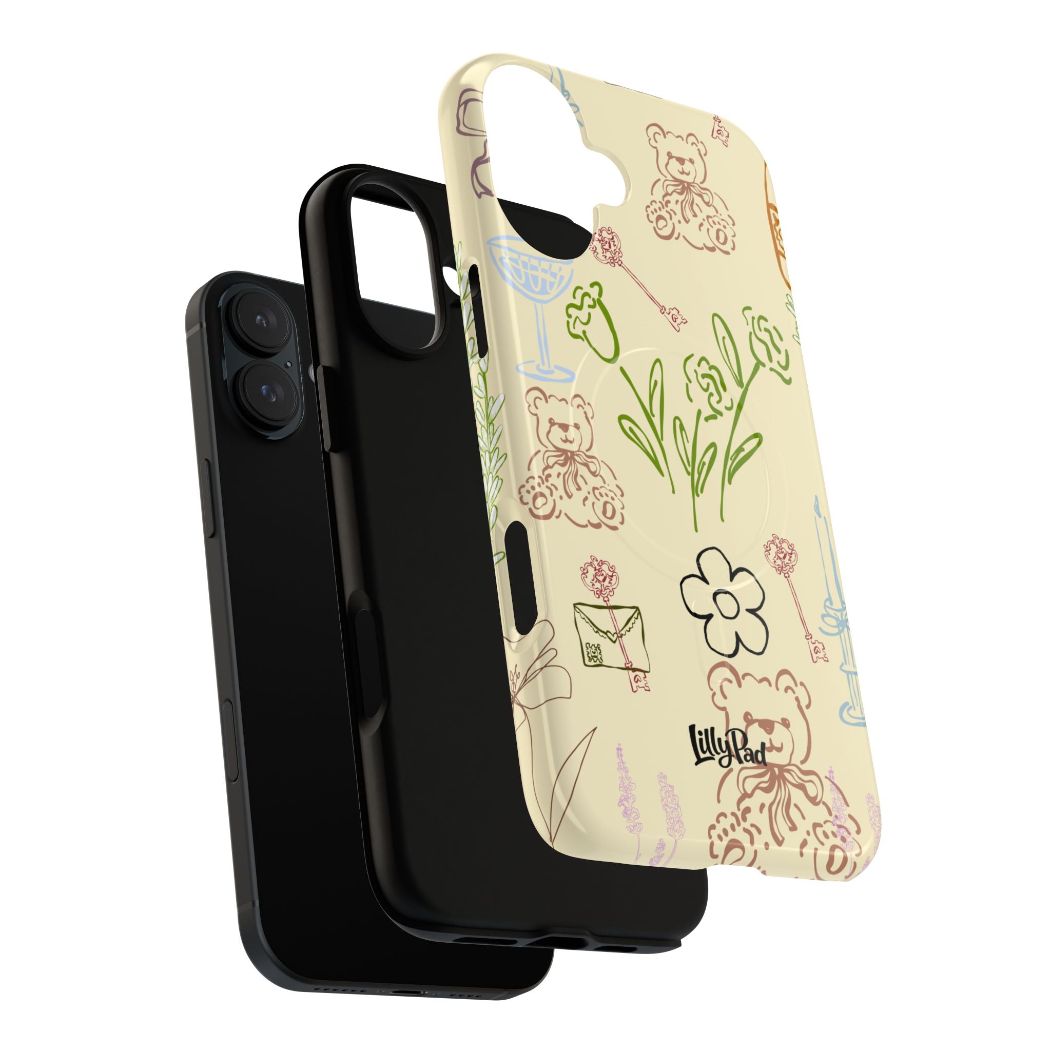 Flower Doodle Pattern Phone Case | Tough Magnetic Case