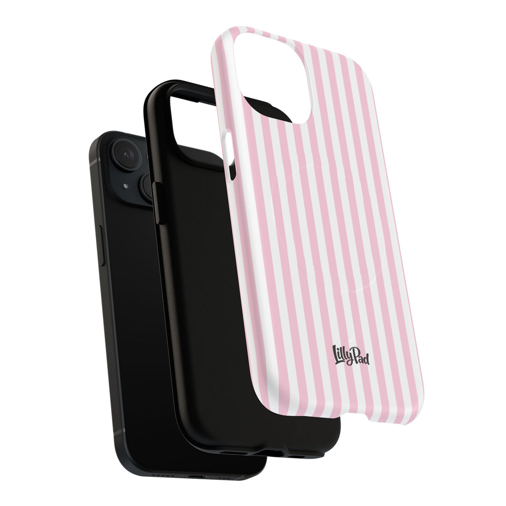 Pink Vertical Stripe phone case | Tough Magnetic Case