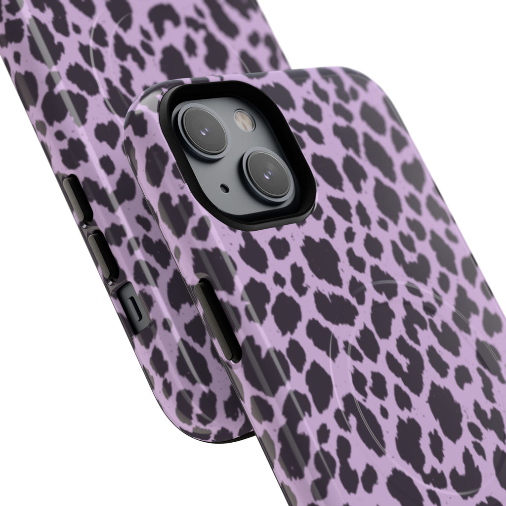 Purple Leopard Print Phone Case | Tough Magnetic Case