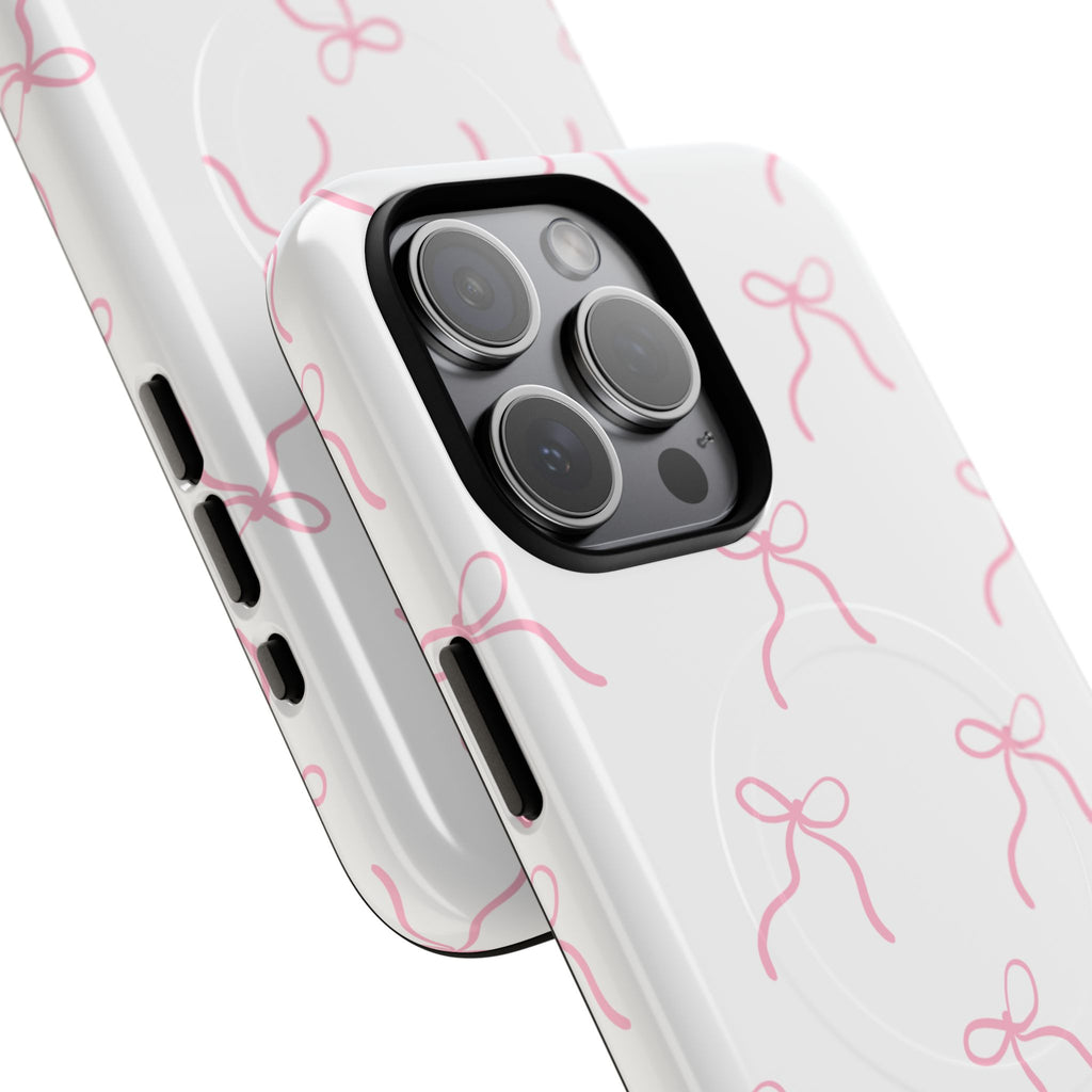 Pink Bow Pattern Phone Case | Tough Magnetic Case