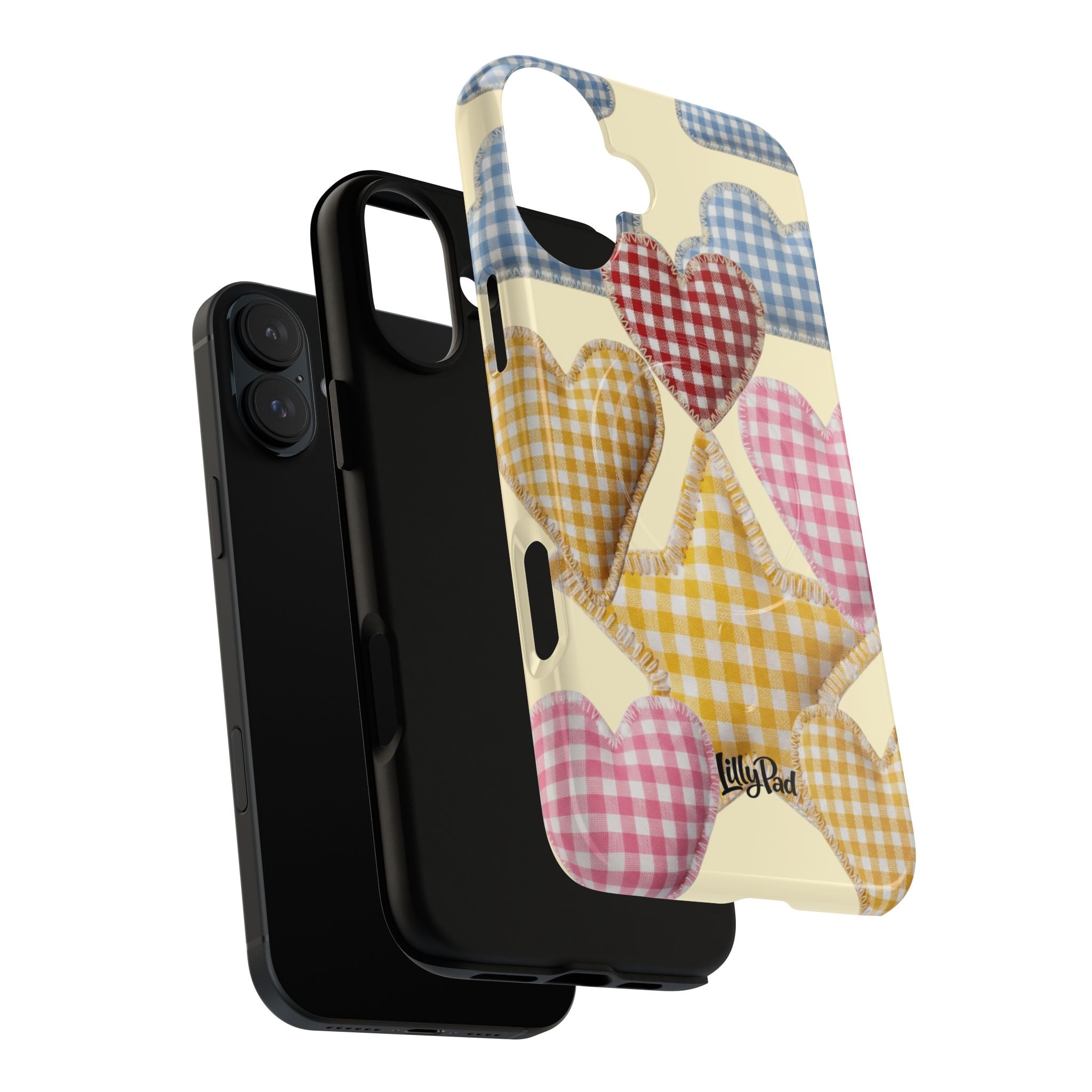 Gingham Heart Pattern Phone Case | Tough Magnetic Case