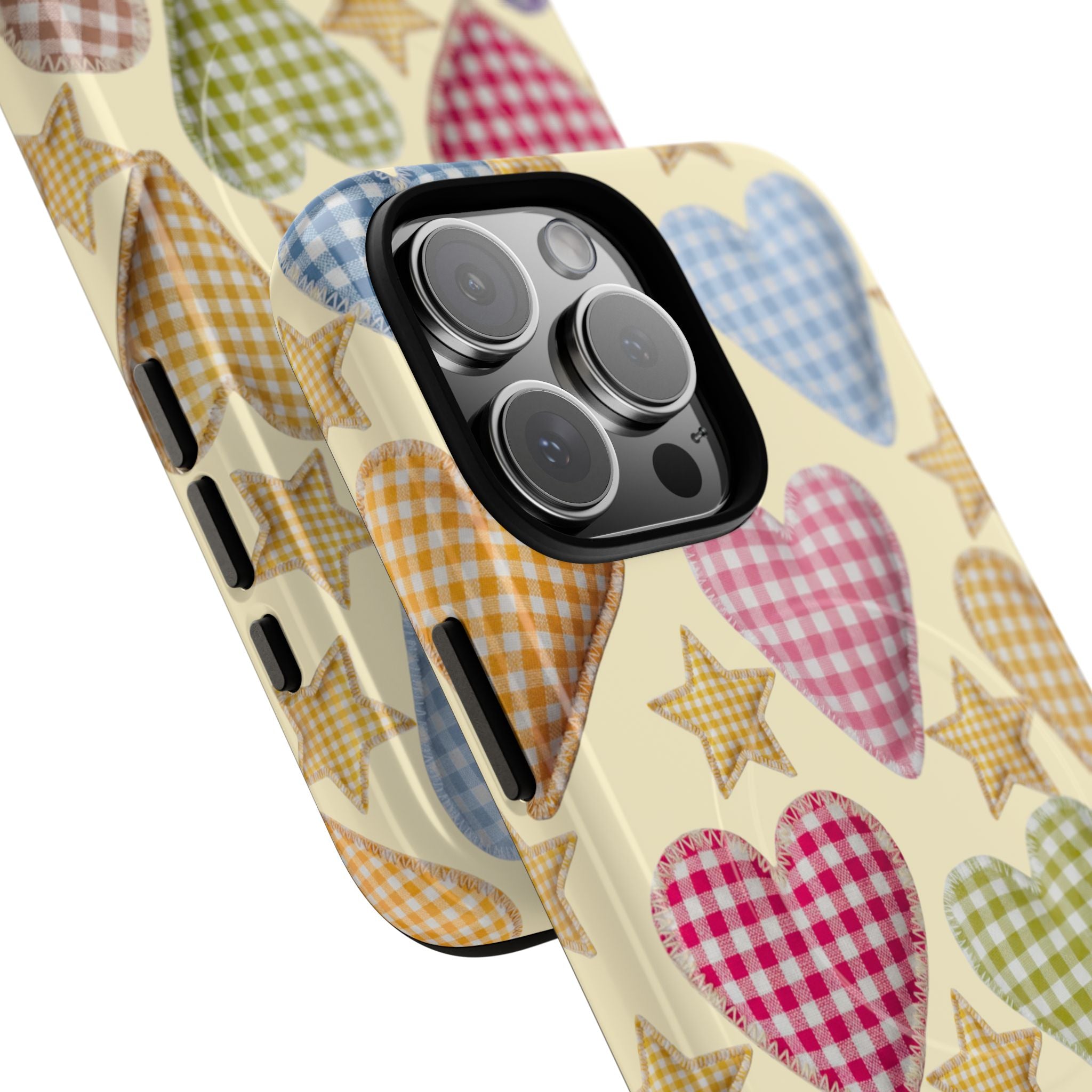 Gingham Heart Pattern Phone Case | Tough Magnetic Case
