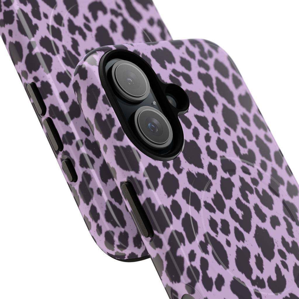 Purple Leopard Print Phone Case | Tough Magnetic Case