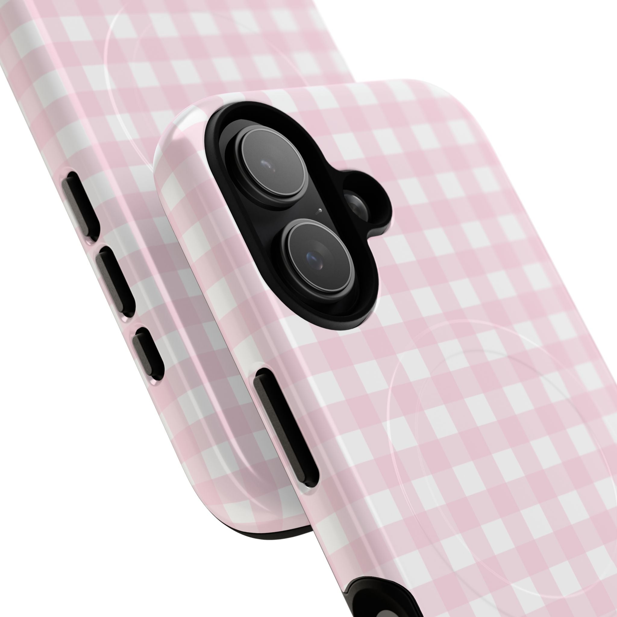 Pink Gingham Plaid Phone Case | Tough Magnetic Case